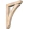 Ekena Millwork Thorton Slat Smooth Bracket w/ Offset Brace, Douglas Fir, 5 1/2"W x 26"D x 34"H BKT0604X26X34THR06SDF - alternate 1